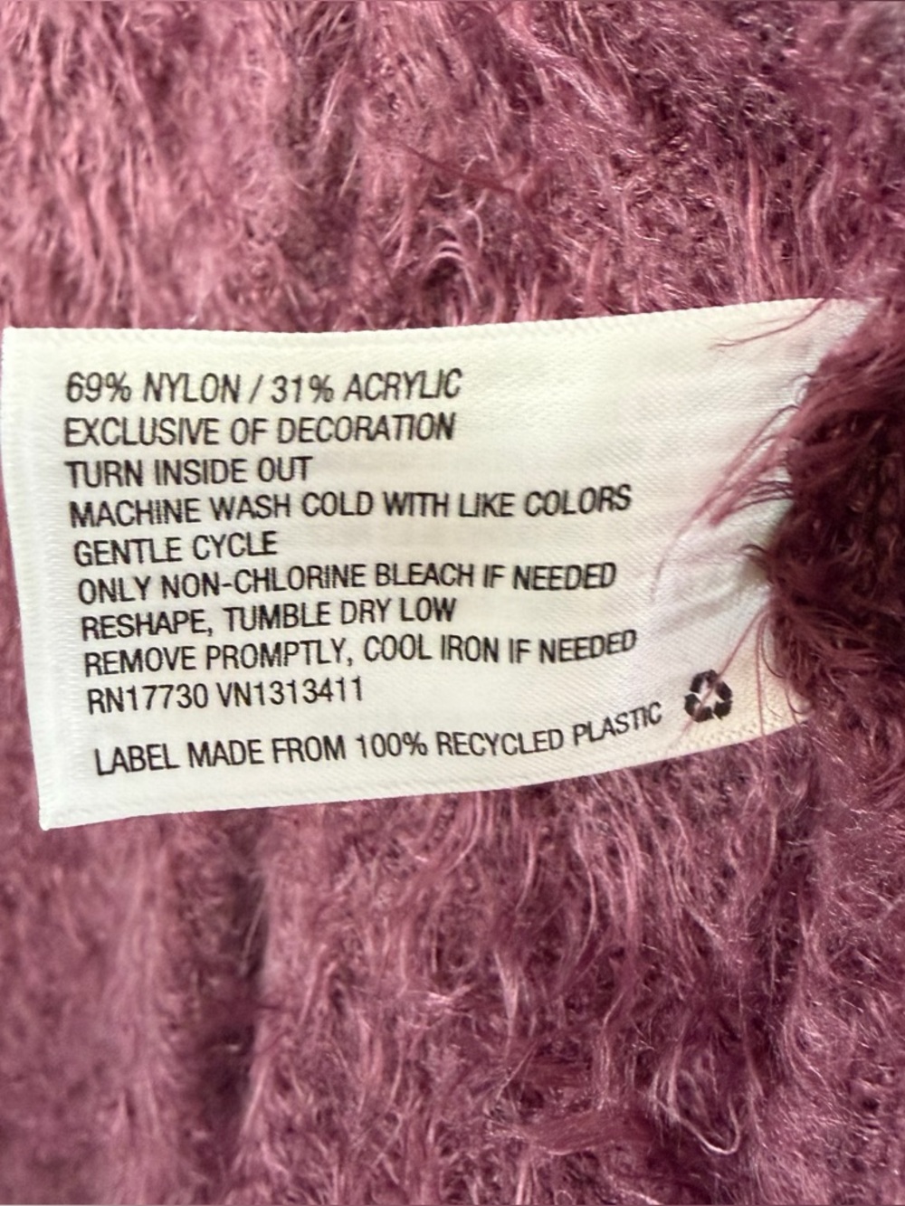 Knox Rose Womens Fuzzy Burgundy Cardigan Sweater Floral Embroidered Boho Duster - Picture 10 of 10